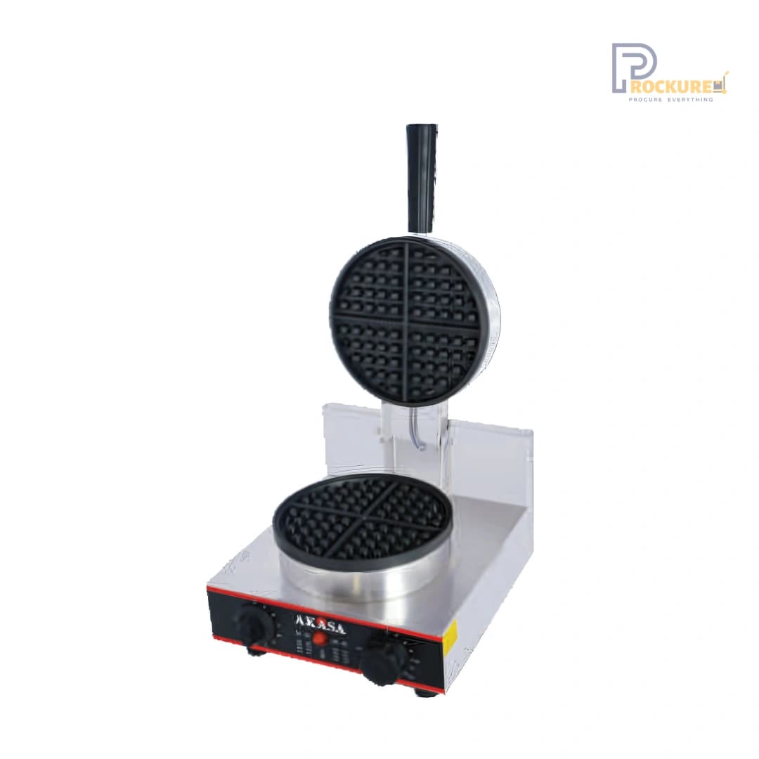 WM7 Commercial Waffle Maker – Circular, 230V, 1.2kW, Fast & Even Cooking