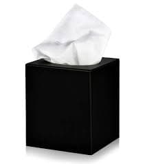 JVD Zen Line Tissue Box Tissue Dispenser – Black Melamine JVD-899960